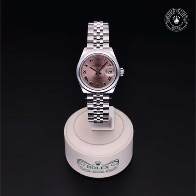 Rolex Certified Pre-owned Lady Datejust M279160-0013 front on black background