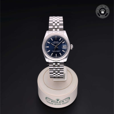 Rolex Certified Pre-owned Lady Datejust M178274-0037 front on black background