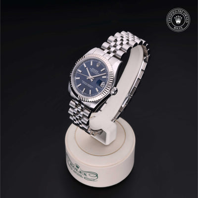 Rolex Certified Pre-owned Lady Datejust M178274-0037 front on black background