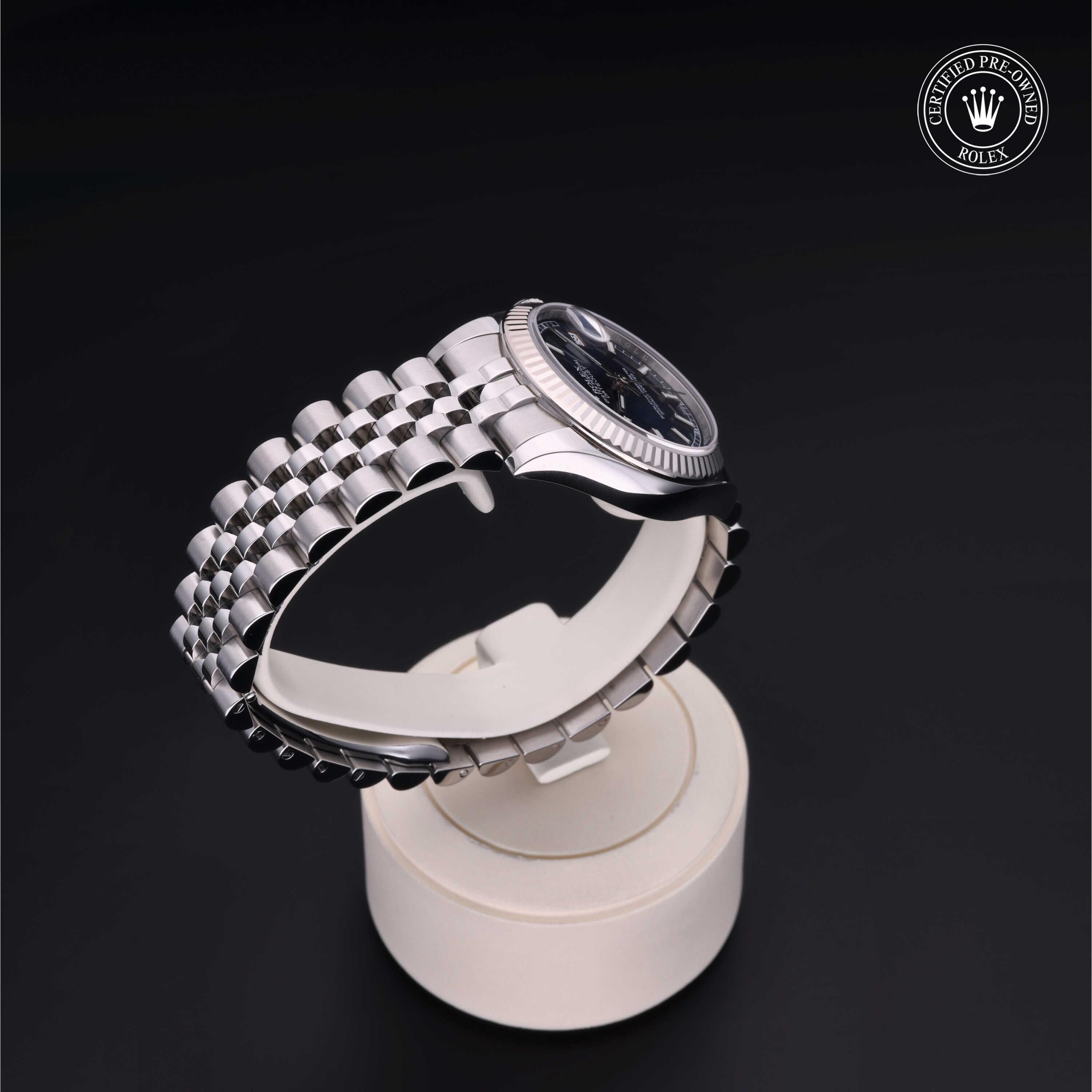 Rolex Certified Pre-owned Lady Datejust M178274-0037 front on black background