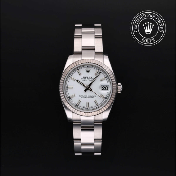 Rolex CPO Lady Datejust M178274 front on white background