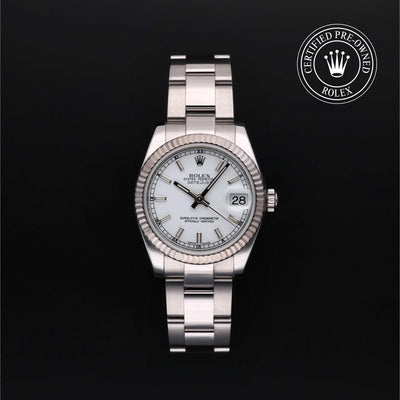 Rolex CPO Lady Datejust M178274 front on white background