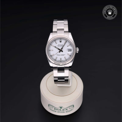 Rolex CPO Lady Datejust M178274 front on white background