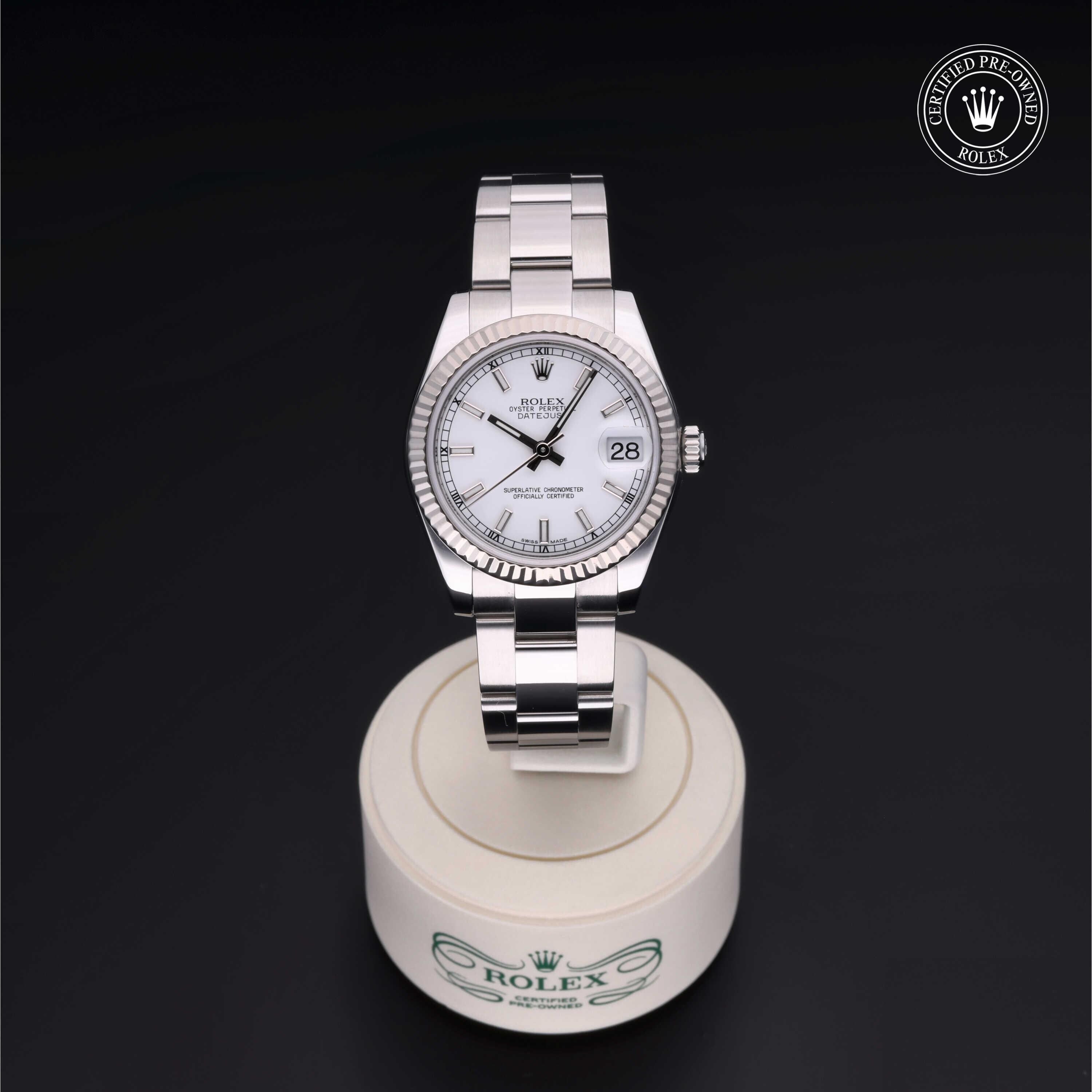 Rolex CPO Lady Datejust M178274 front on white background