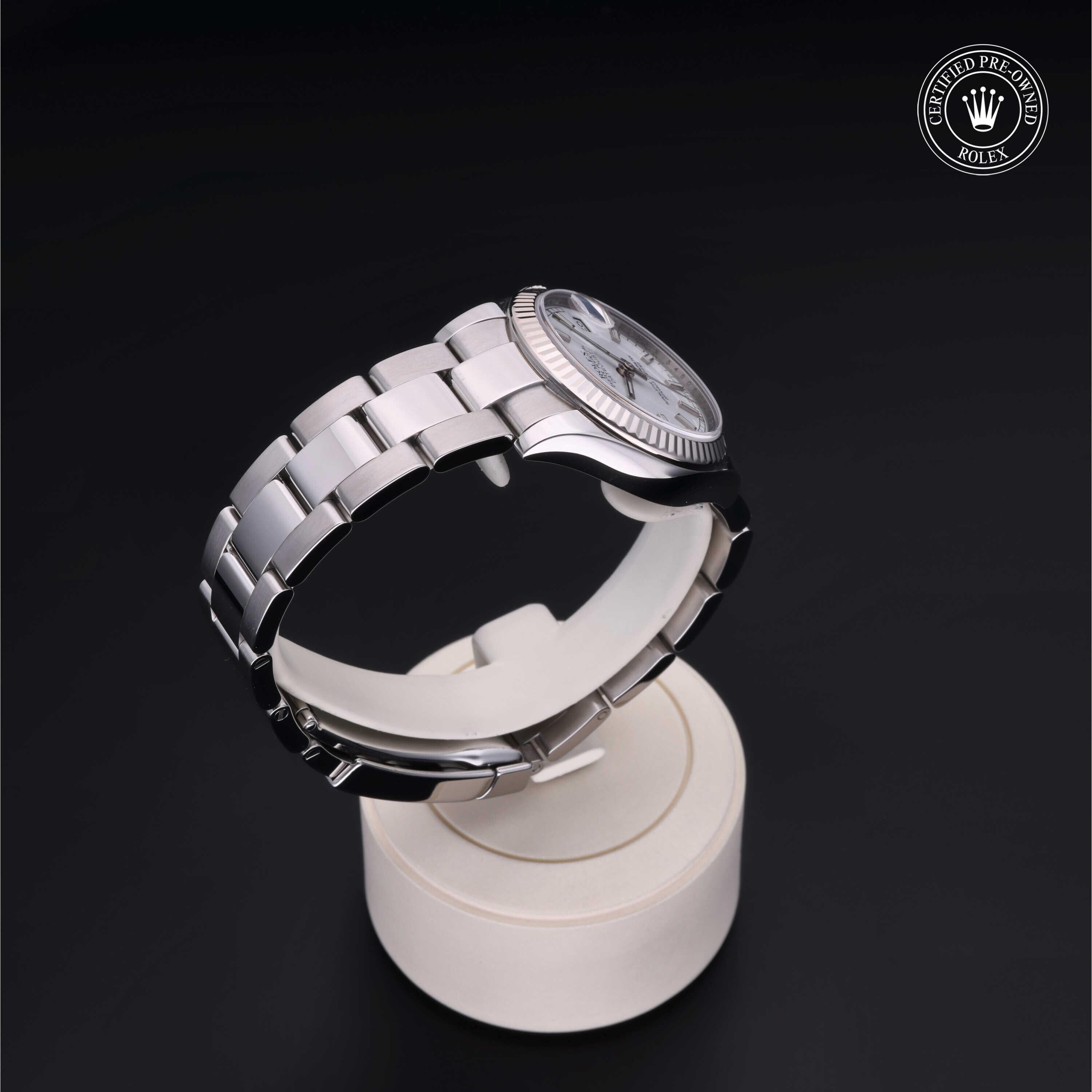 Rolex CPO Lady Datejust M178274 front on white background