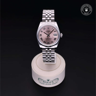 Rolex Certified Pre-owned Lady Datejust M178240-0005 front on black background