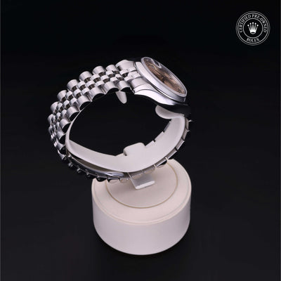 Rolex Certified Pre-owned Lady Datejust M178240-0005 front on black background