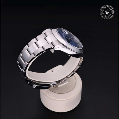 Rolex Certified Pre-owned Datejust M116300-0004 front on black background