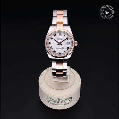 Rolex Certified Pre-owned Lady Datejust M178271-0044 front on black background