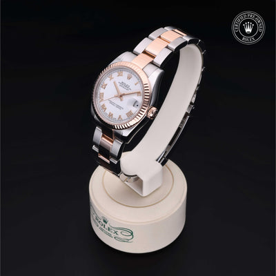 Rolex Certified Pre-owned Lady Datejust M178271-0044 front on black background