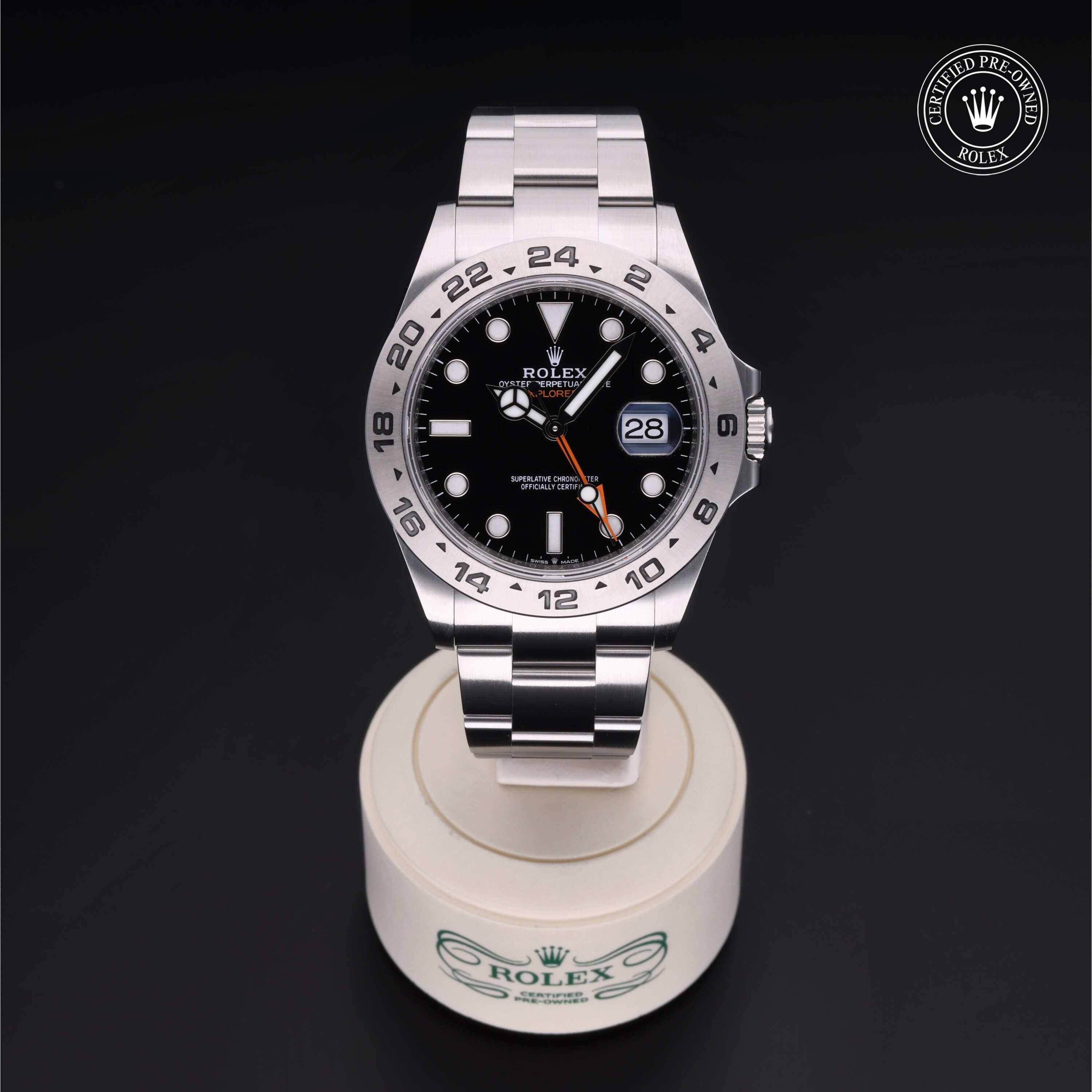 Rolex CPO Explorer M226570 front on white background