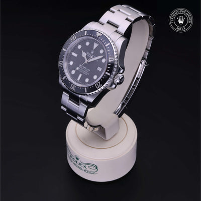 Rolex Certified Pre-owned Sea-Dweller M116600-0003 front on black background