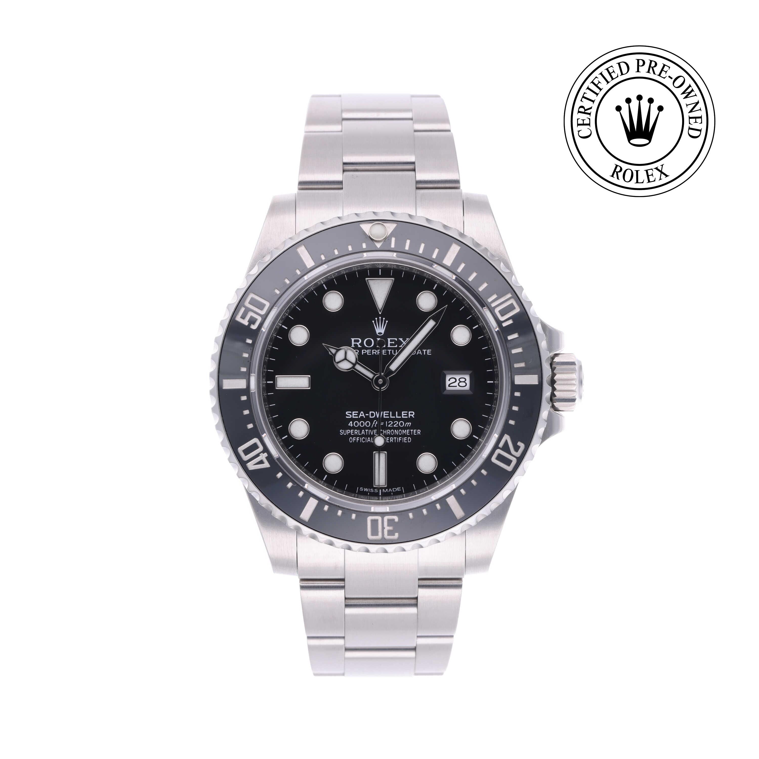Rolex Certified Pre-owned Sea-Dweller M116600-0003 front on white background