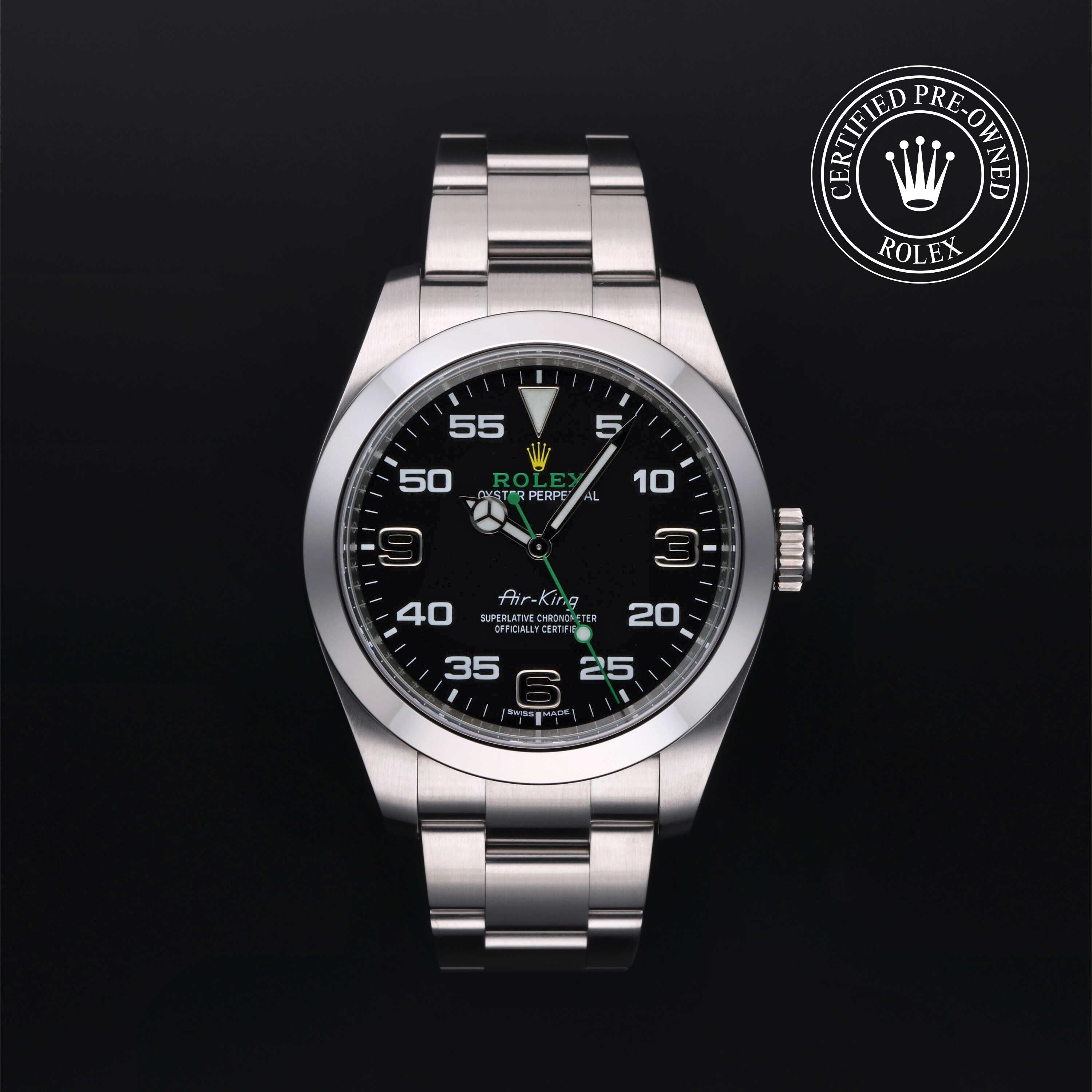 Rolex CPO Air-King M116900 front on white background