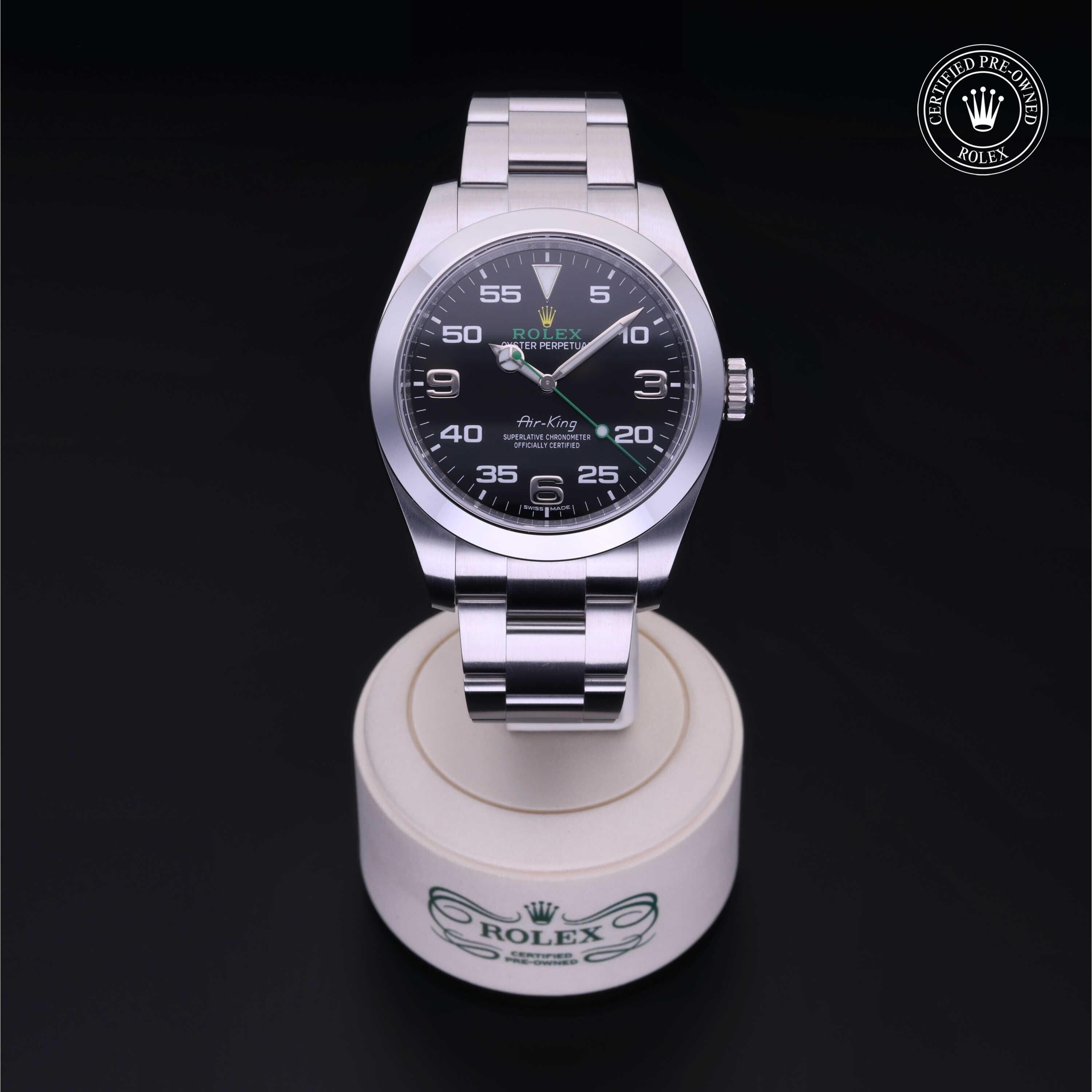 Rolex CPO Air-King M116900 front on white background