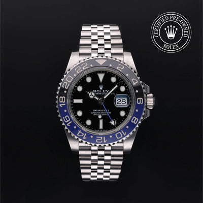 Rolex CPO GMT M126710BLNR front on white background