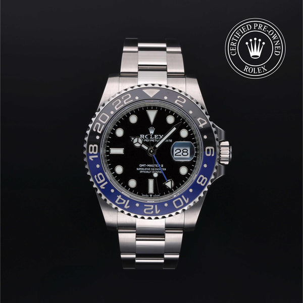 Rolex CPO GMT M126710BLNR front on white background