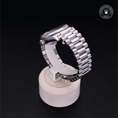 Rolex Certified Pre-owned Day-date M128236-0005 front on black background