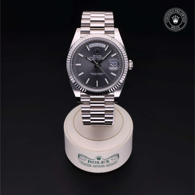 Rolex CPO Day-date M228239 front on white background