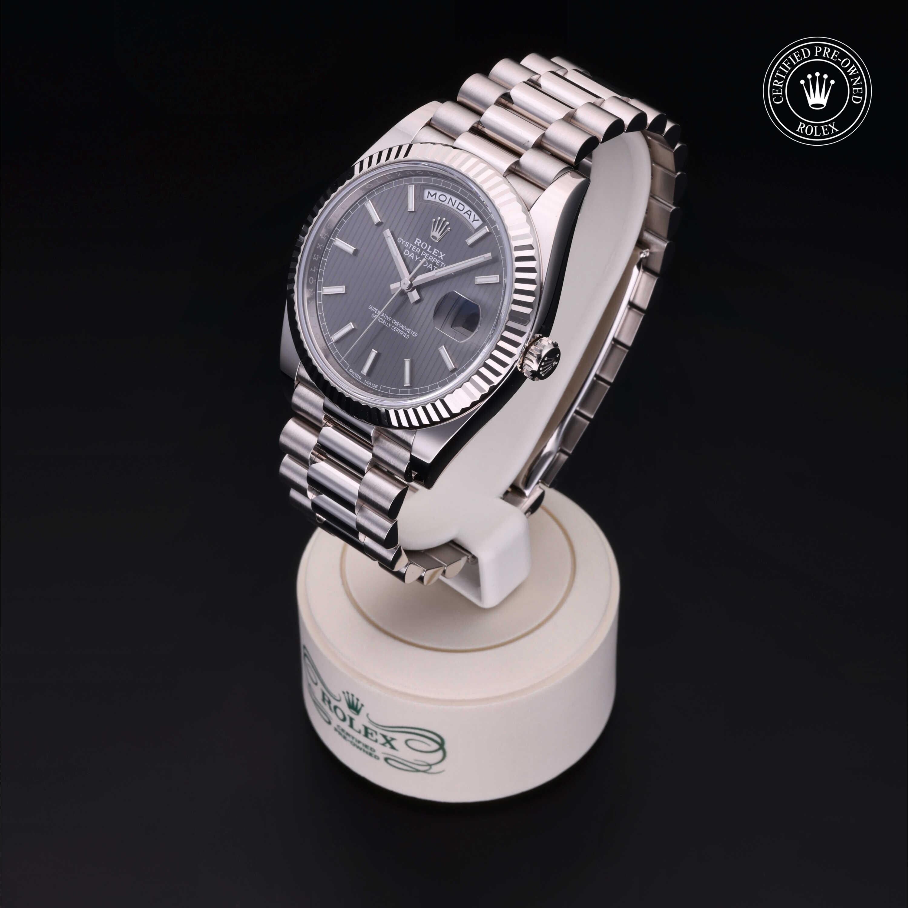 Rolex CPO Day-date M228239 front on white background