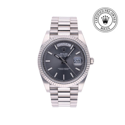 Rolex CPO Day-date M228239 front on white background