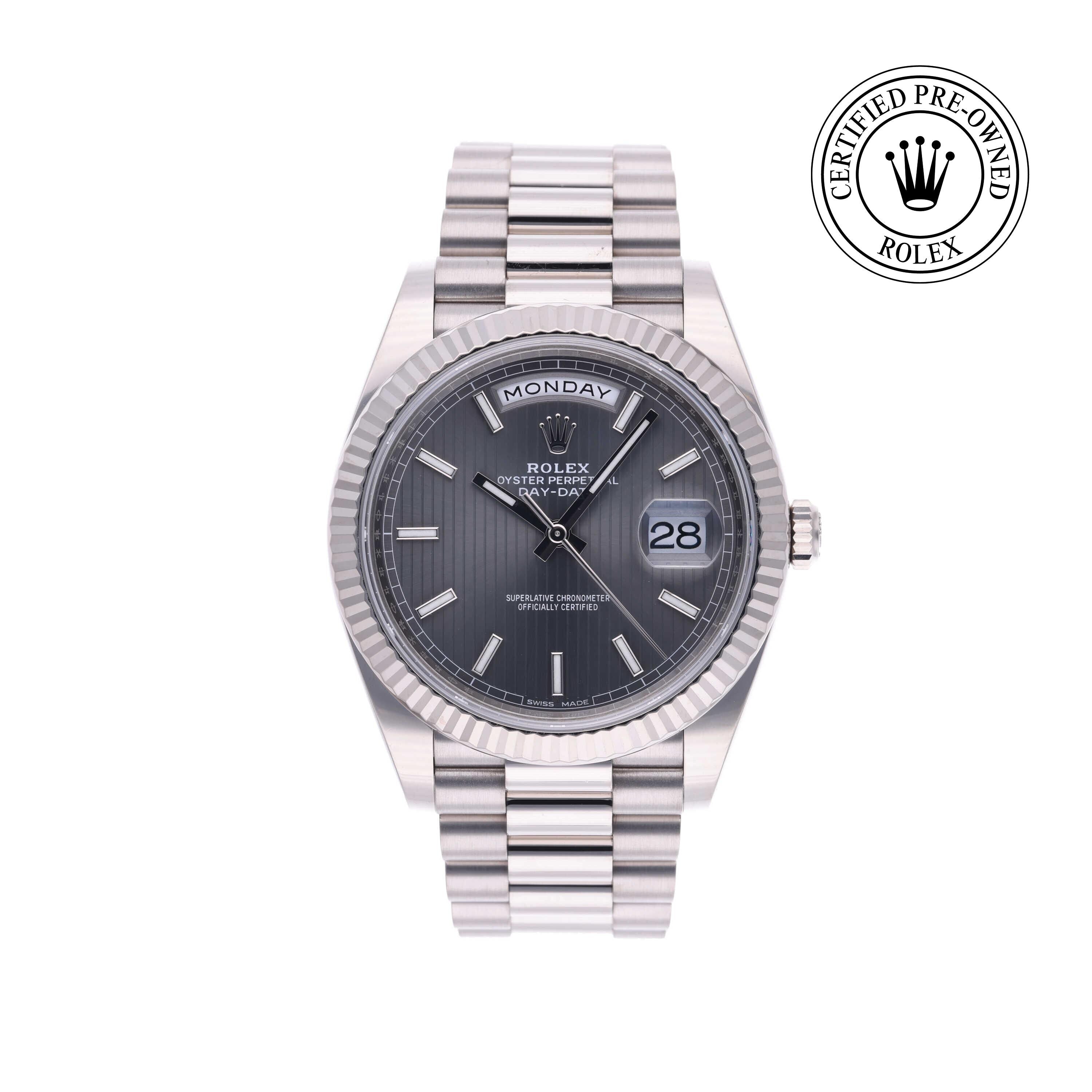 Rolex CPO Day-date M228239 front on white background