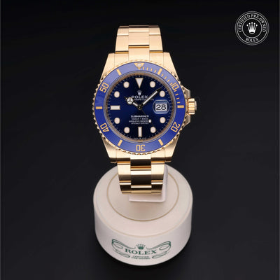 Rolex CPO Submariner M126618LB front on white background