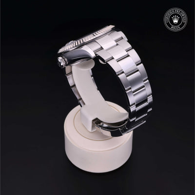 Rolex Certified Pre-owned Sky-Dweller M326934-0005 front on black background