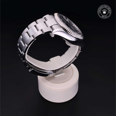 Rolex Certified Pre-owned Sky-Dweller M326934-0005 front on black background