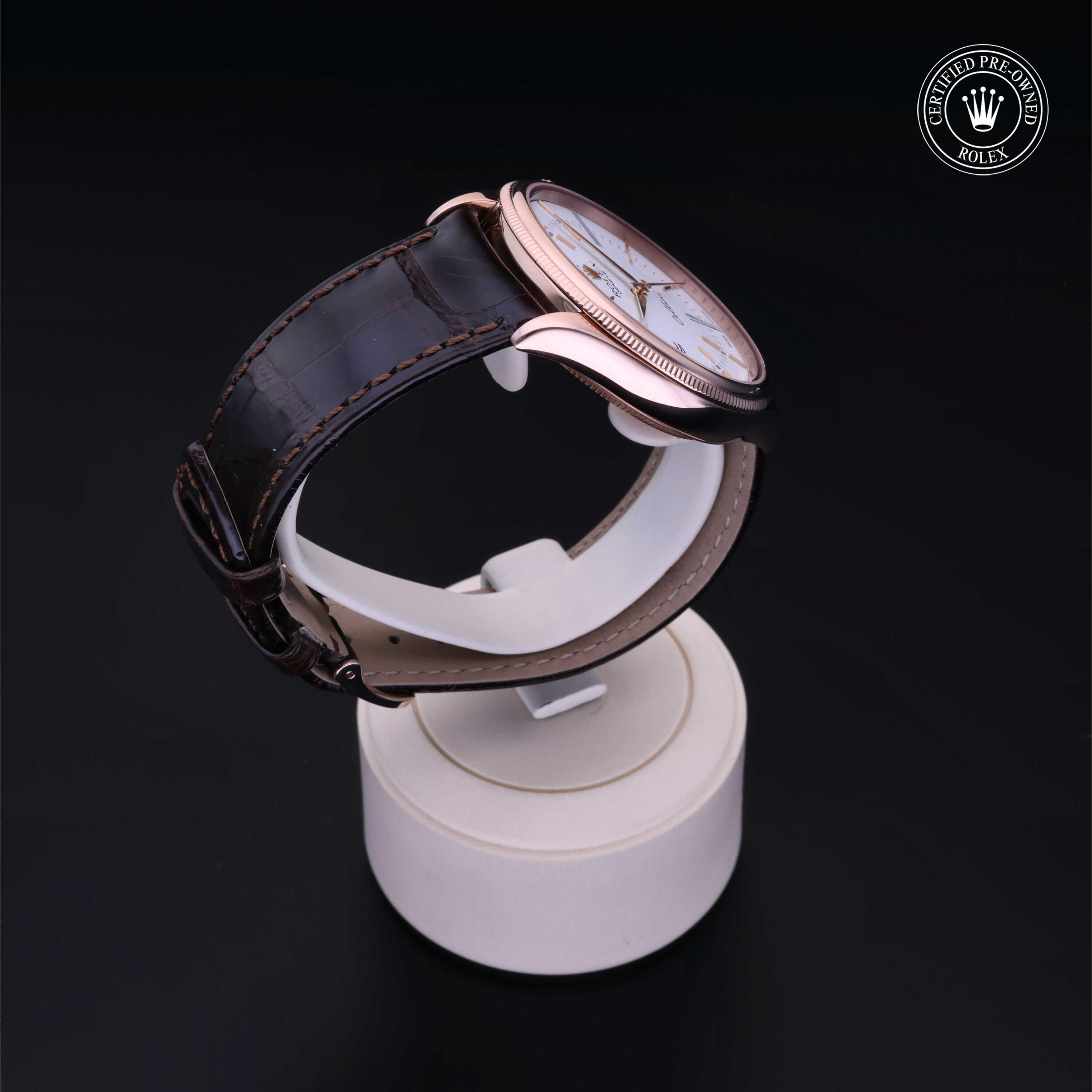 Rolex Certified Pre-owned Cellini M50505-0006 front on black background
