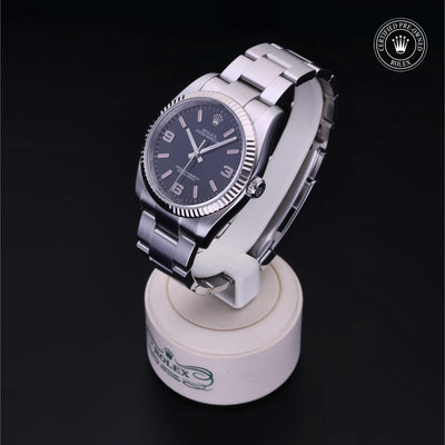Rolex CPO Oyster Perpetual M116034 front on white background