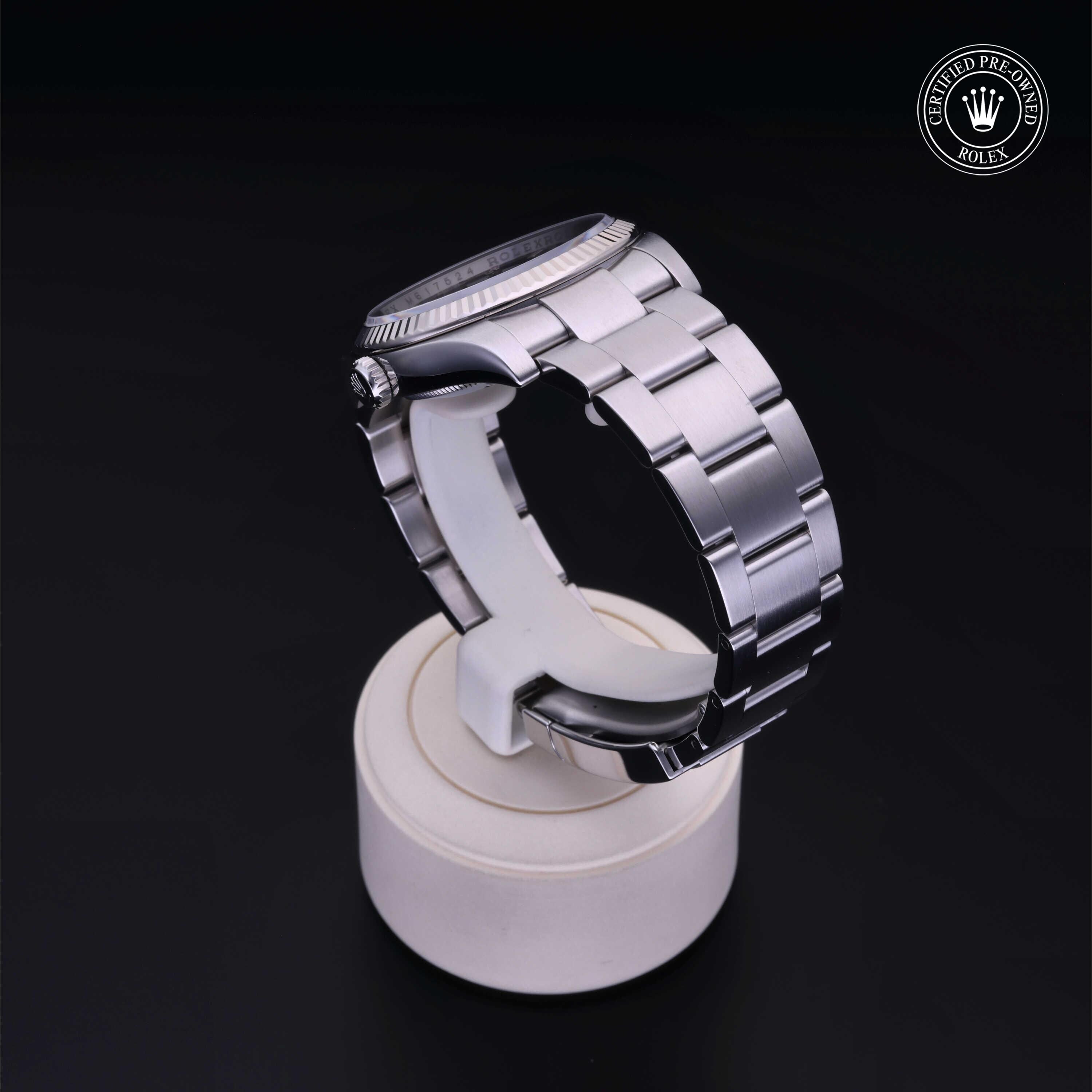 Rolex CPO Oyster Perpetual M116034 front on white background