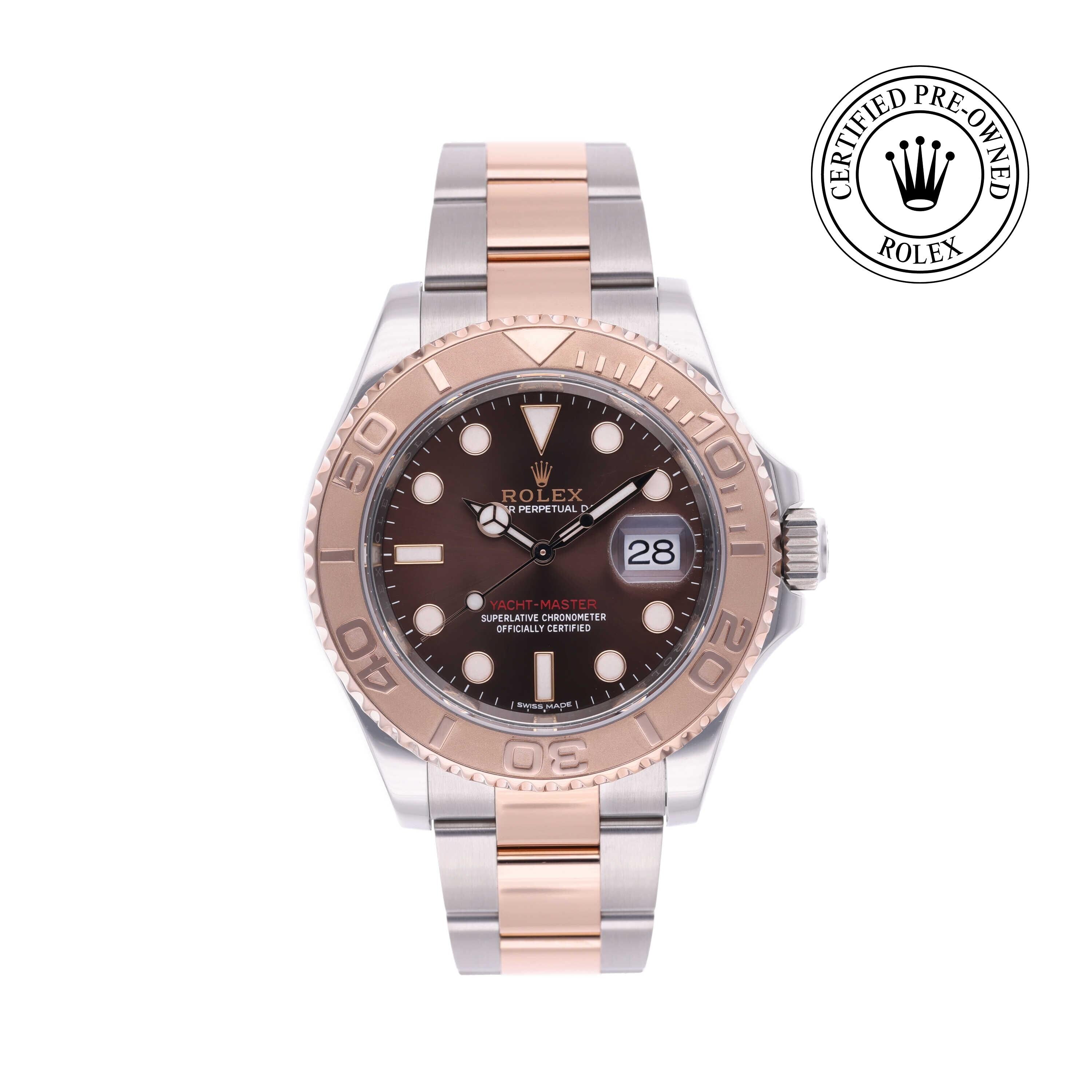 Rolex Certified Pre-owned Yacht-Master M116621-0001 front on white background