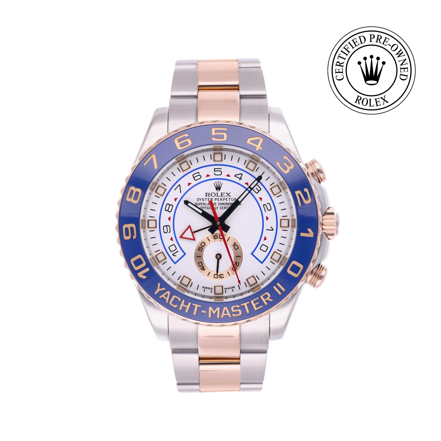 Rolex CPO Yacht-Master M116681 front on white background