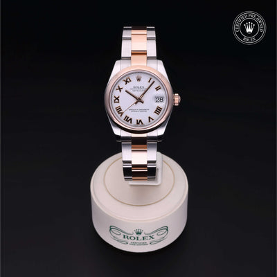 Rolex Certified Pre-owned Lady Datejust M178241-0068 front on black background