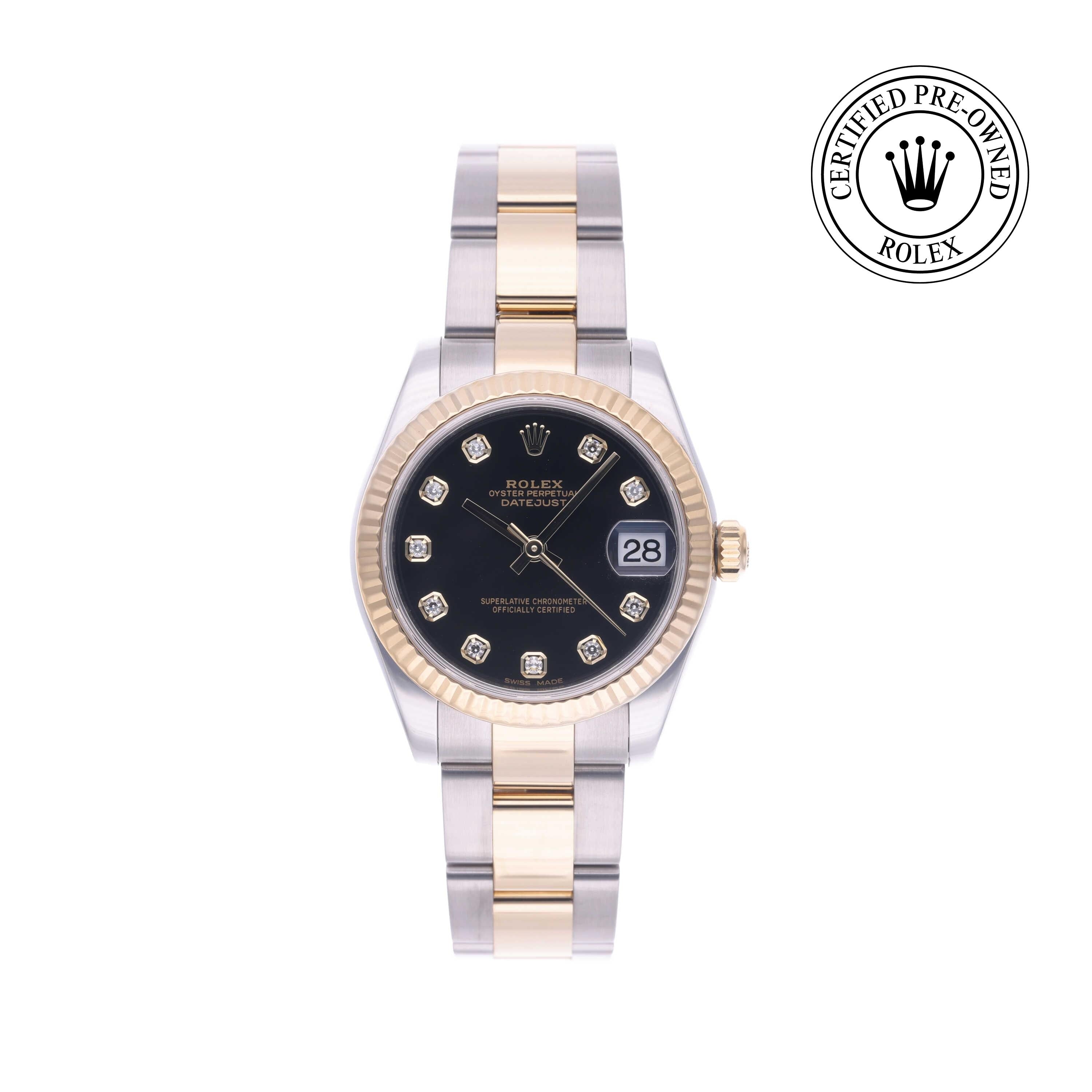 Rolex Certified Pre-owned Lady Datejust M178273-0045 front on white background