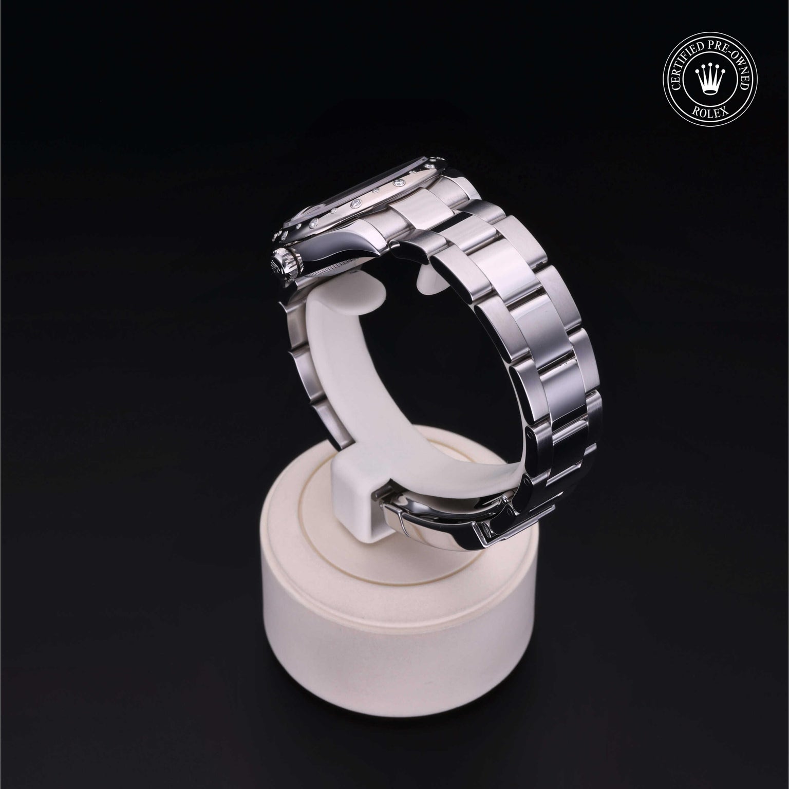Rolex Certified Pre-owned Lady Datejust M178344-0025 front on black background