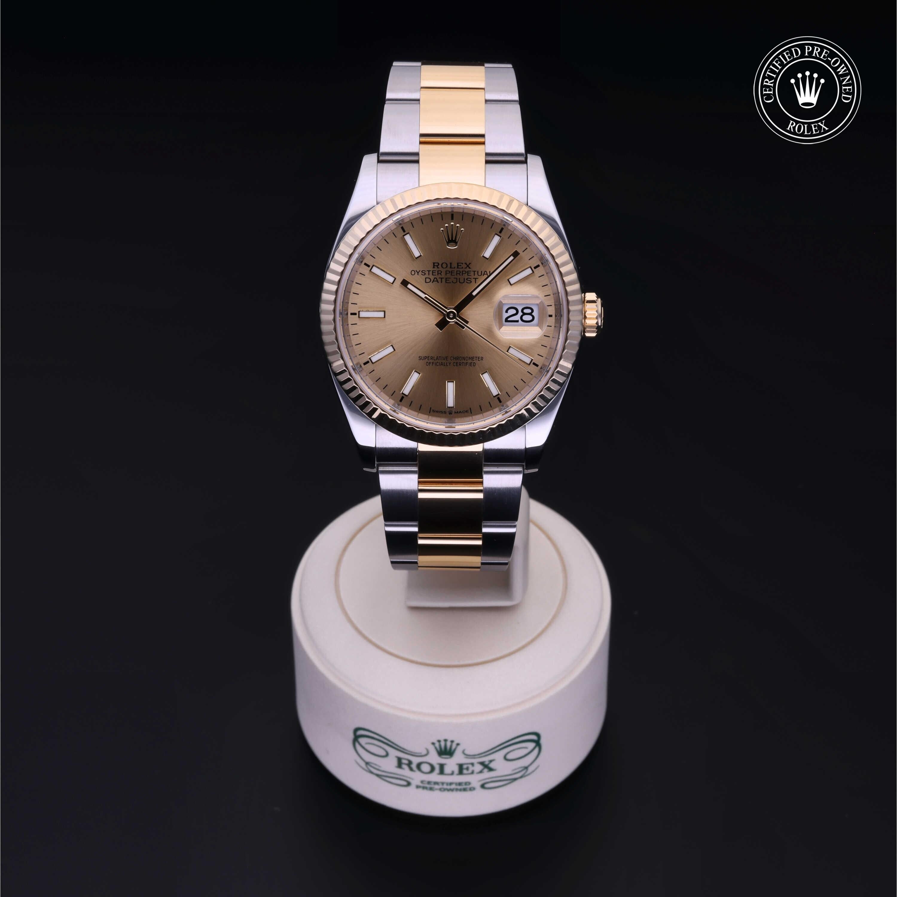 Rolex CPO Datejust M126233 front on white background