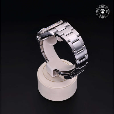 Rolex Certified Pre-owned Datejust M126234-0030 front on black background