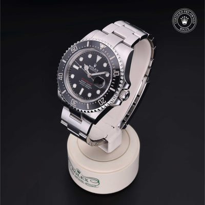 Rolex Certified Pre-owned Sea-Dweller M126600-0001 front on black background