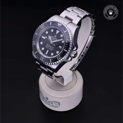 Rolex Certified Pre-owned Sea-Dweller M126660-0001 front on black background