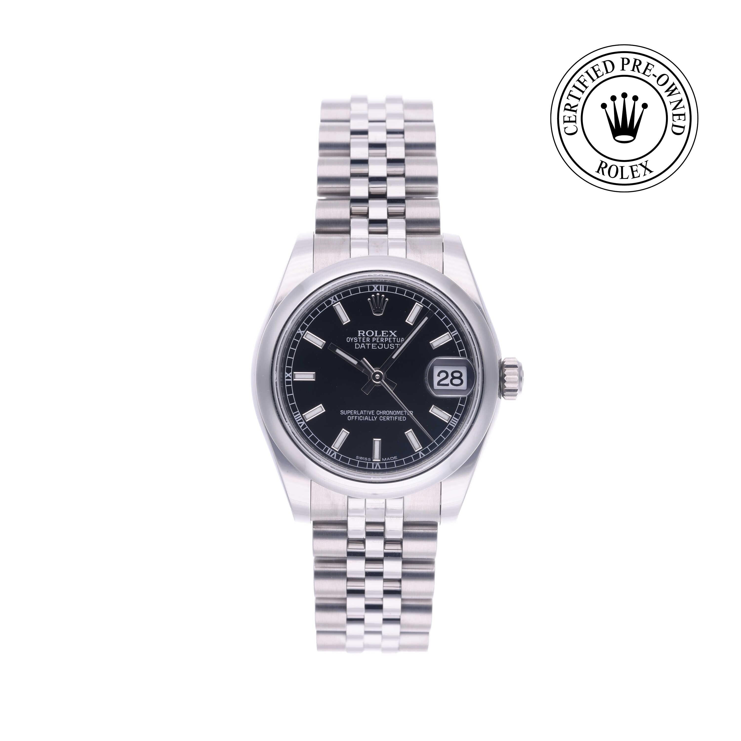 Rolex Certified Pre-owned Lady Datejust M178240-0016 front on white background