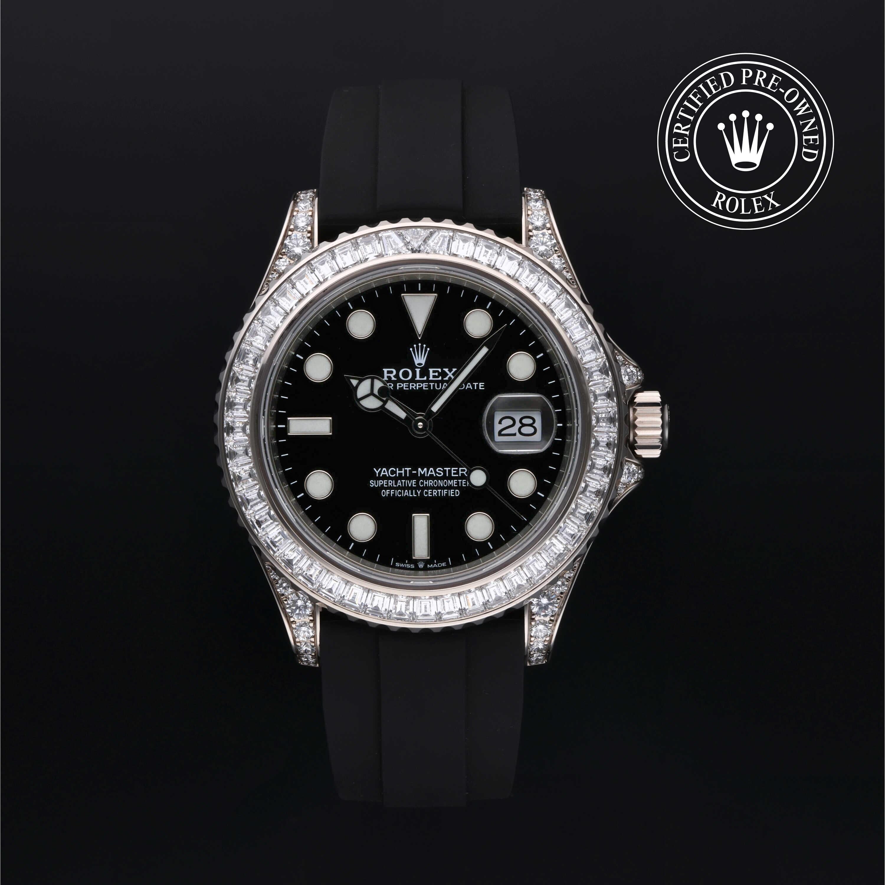 Rolex Certified Pre-owned Yacht-Master M226679TBR-0003 front on black background