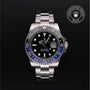 Rolex Certified Pre-owned GMT M116710BLNR-0002 front on black background