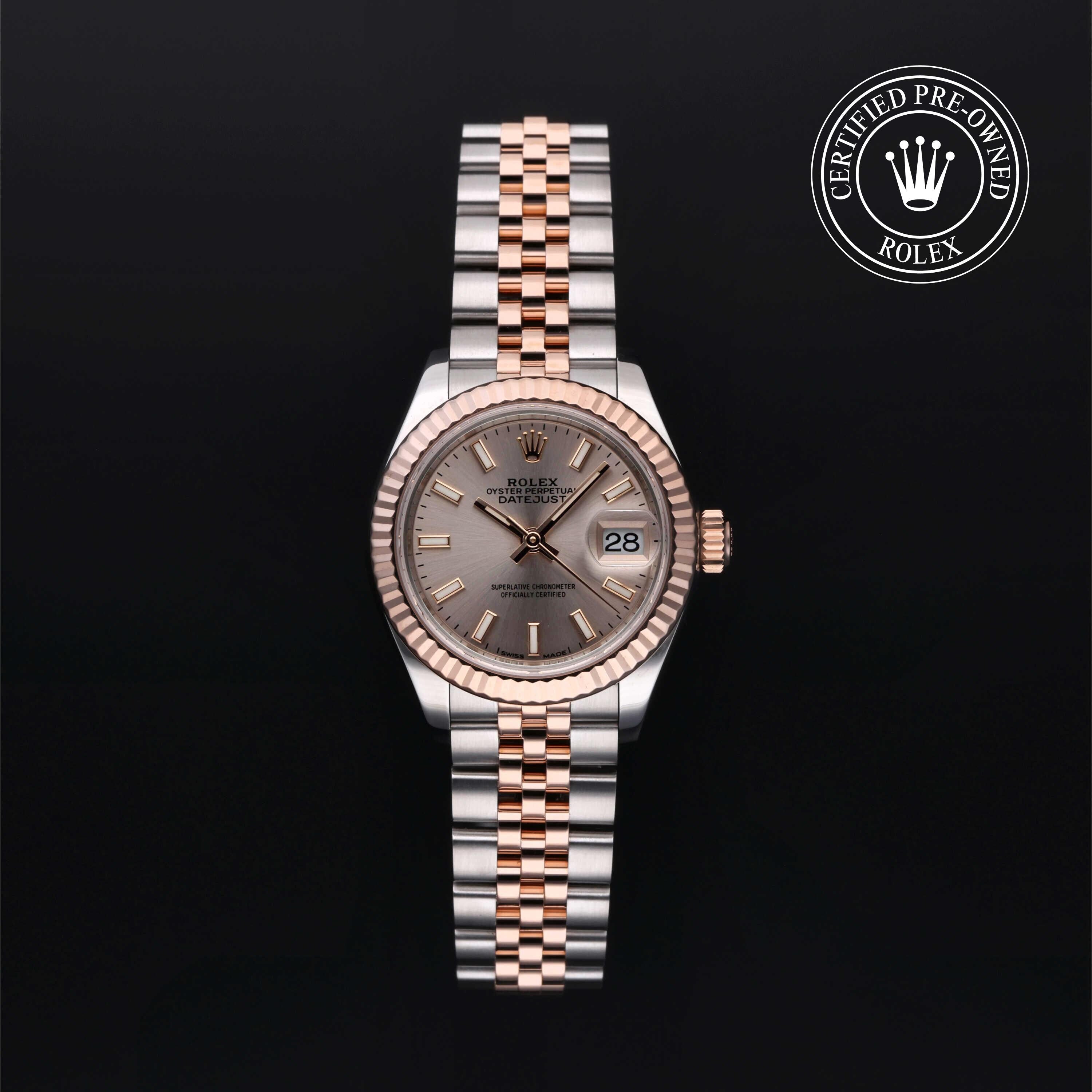 Rolex CPO Lady Datejust M279171 front on white background