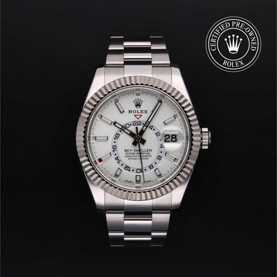 Rolex CPO Sky-Dweller M326934 front on white background