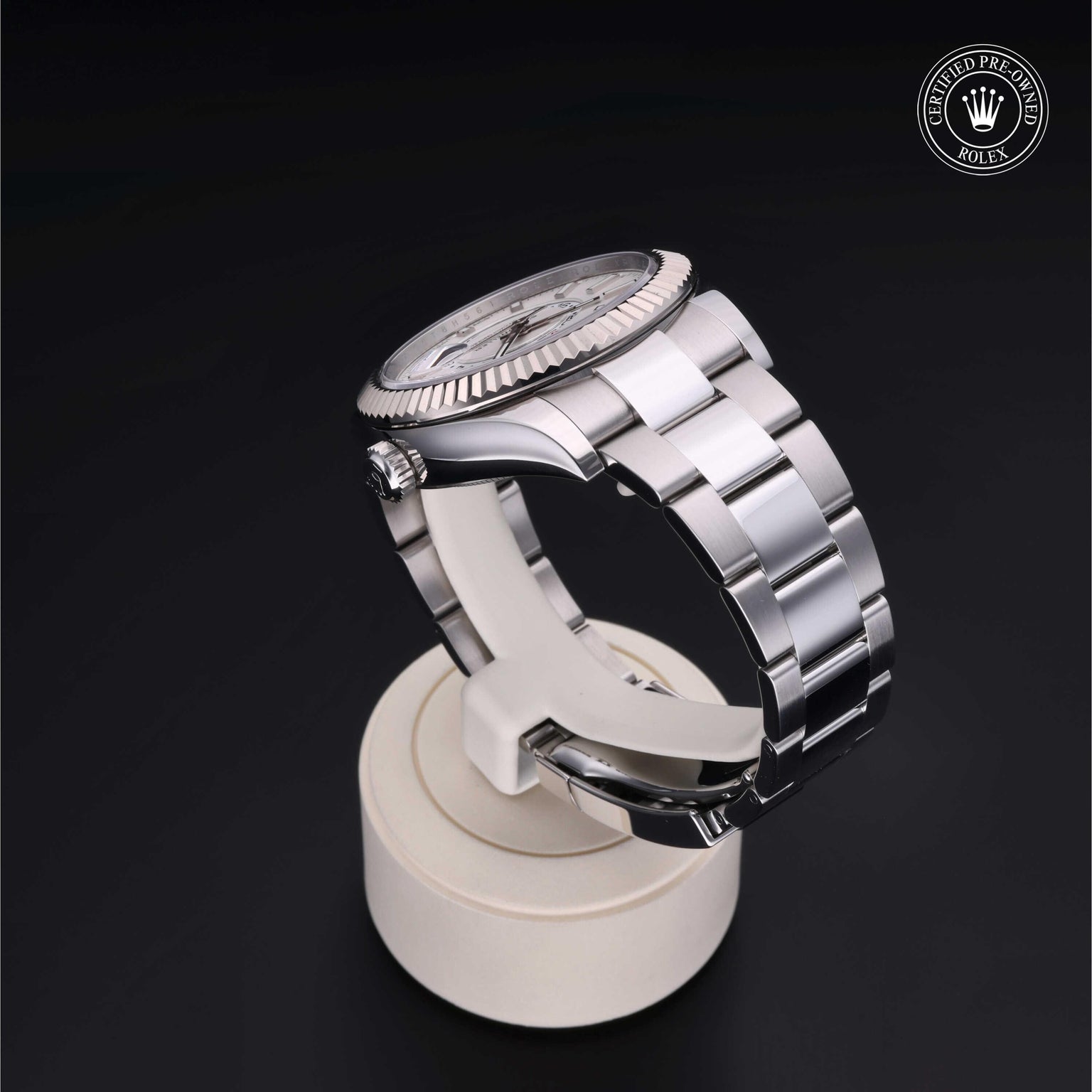 Rolex CPO Sky-Dweller M326934 front on white background