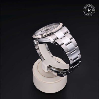 Rolex CPO Sky-Dweller M326934 front on white background