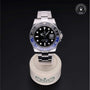 Rolex Certified Pre-owned GMT M116710BLNR-0002 front on black background
