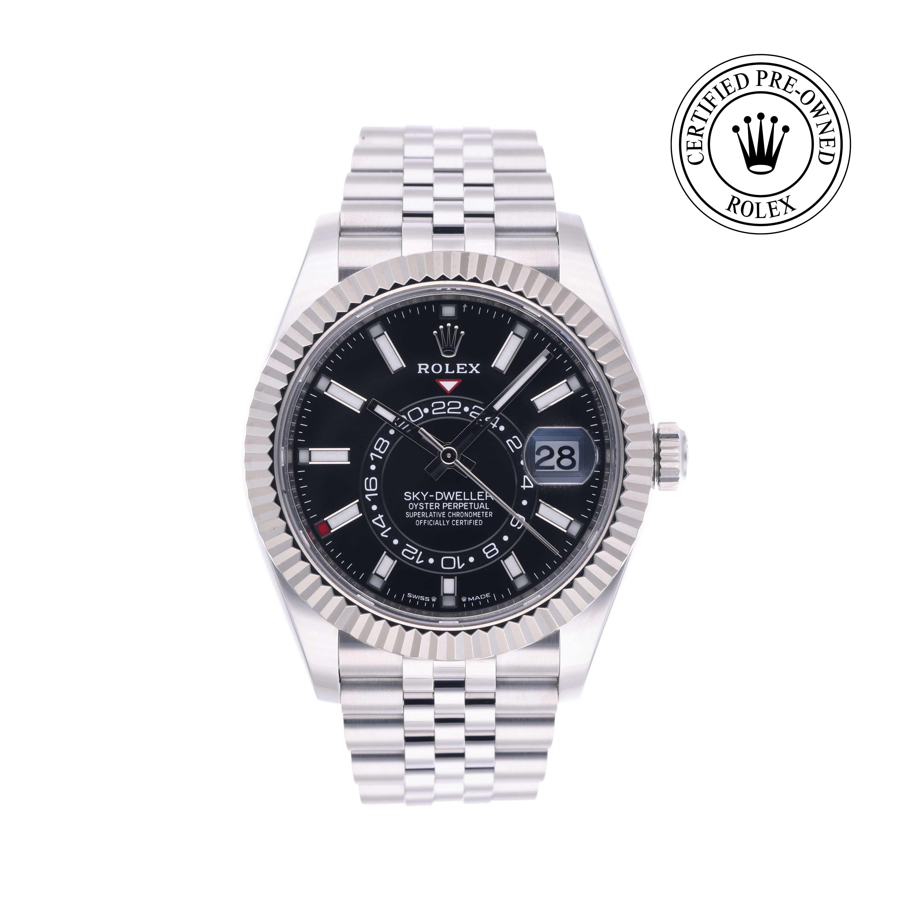 Rolex Certified Pre-owned Sky-Dweller M336934-0008 front on white background